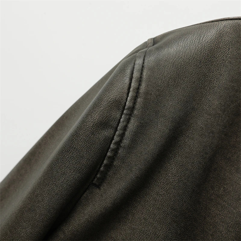 BelleYork | Leather Bomber Jacket