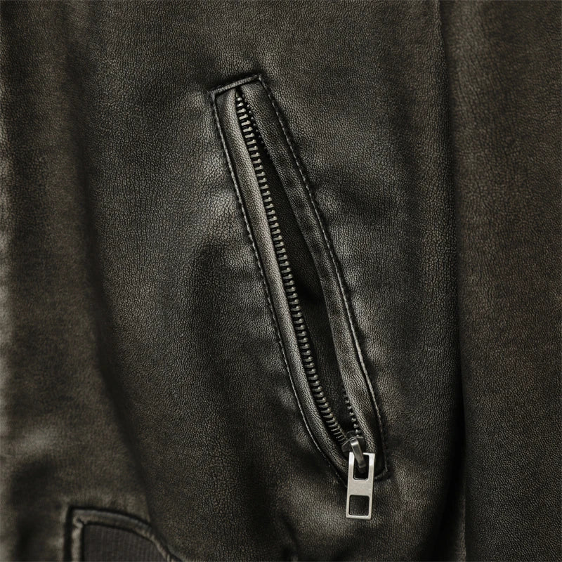 BelleYork | Leather Bomber Jacket