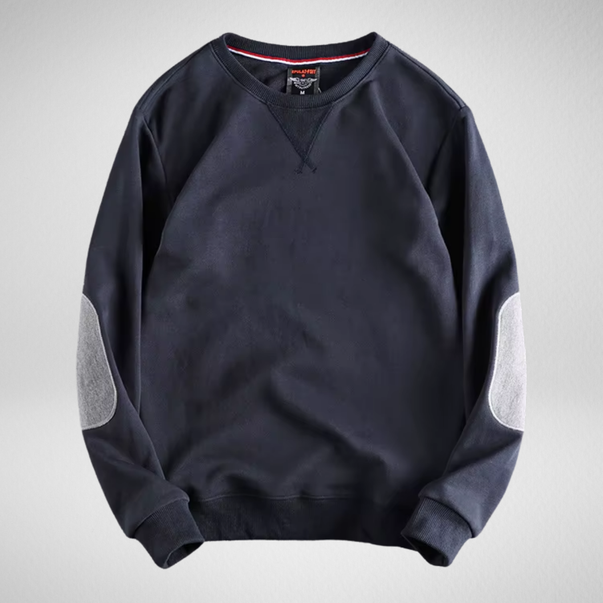 BelleYork | American Retro Patch Sleeve Sweatshirt