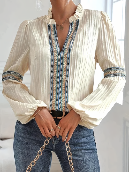 Kathy | Levendige kanten blouse