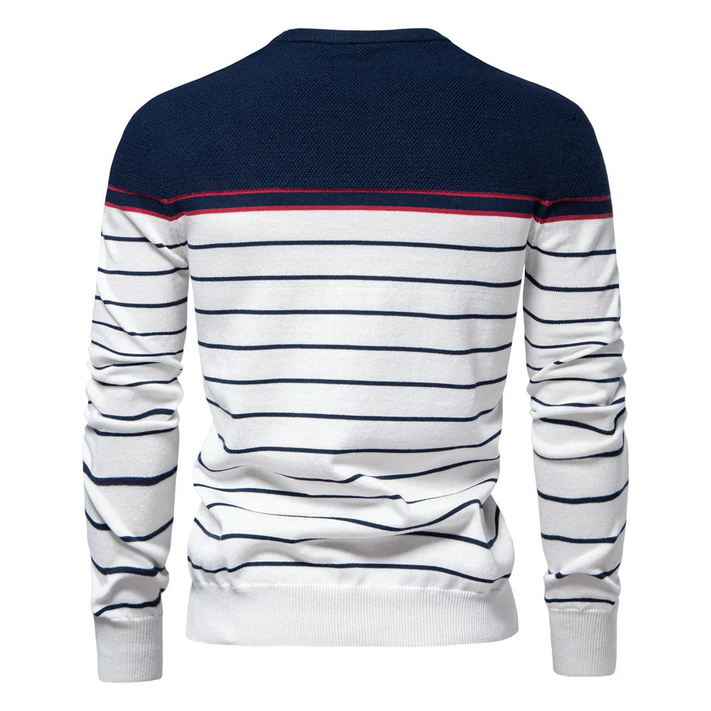 BelleYork | Men's Sweater with Striped Design