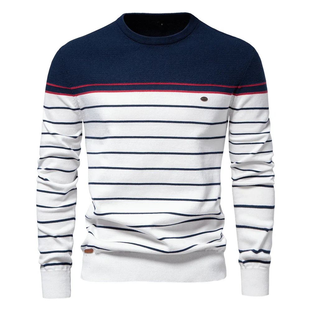 BelleYork | Men's Sweater with Striped Design