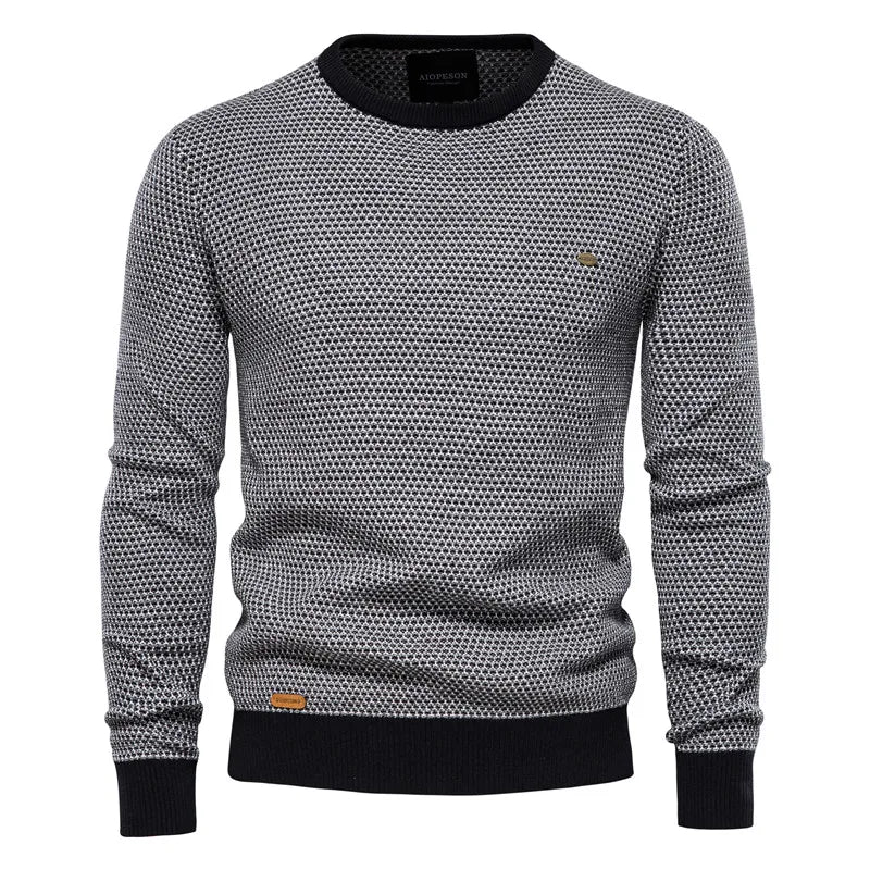 BelleYork | Men's Sweater with Checkered Pattern