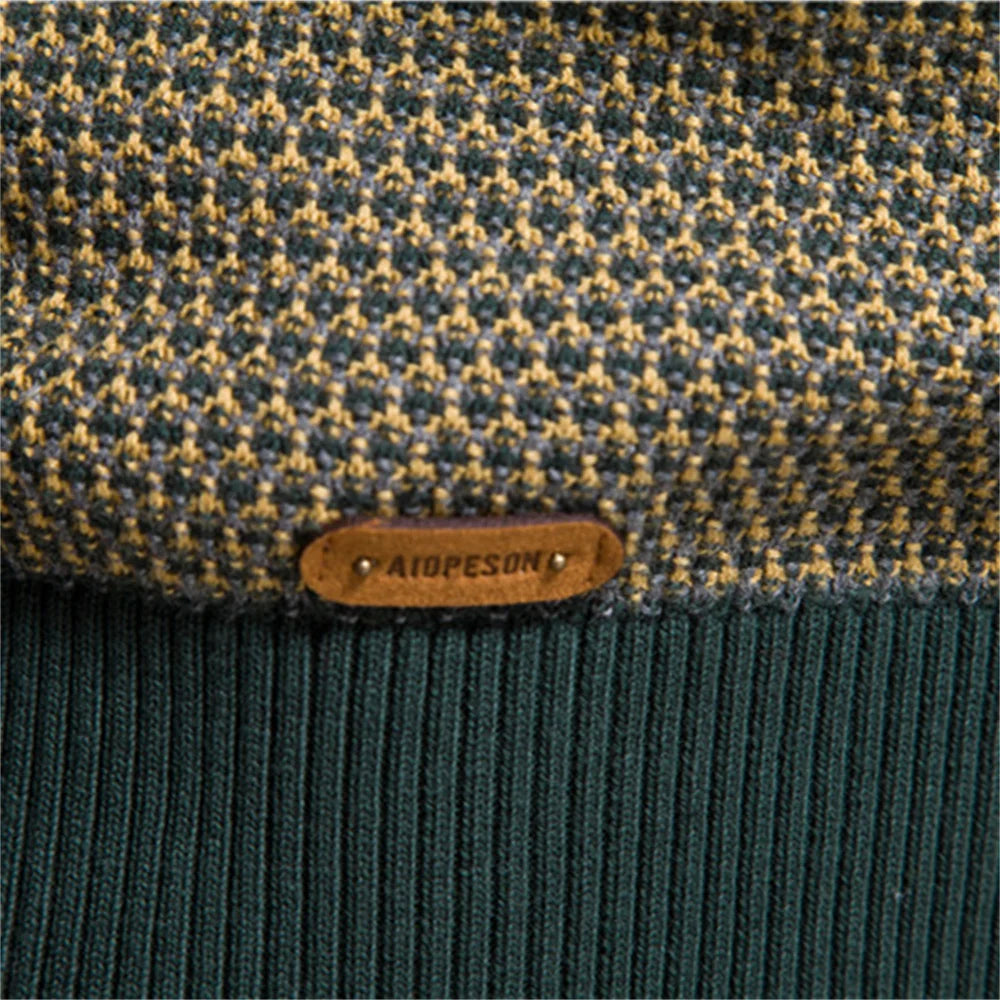 BelleYork | Men's Sweater with Checkered Pattern