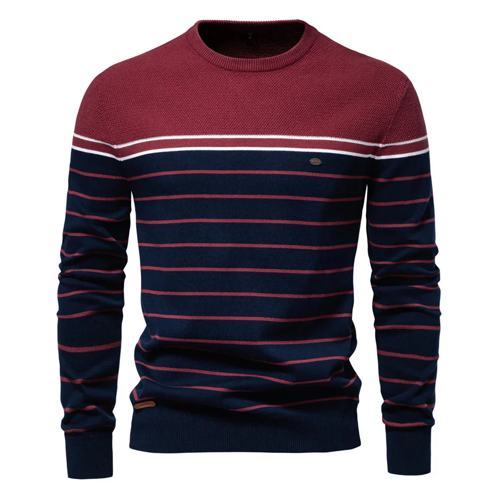 BelleYork | Men's Sweater with Striped Design