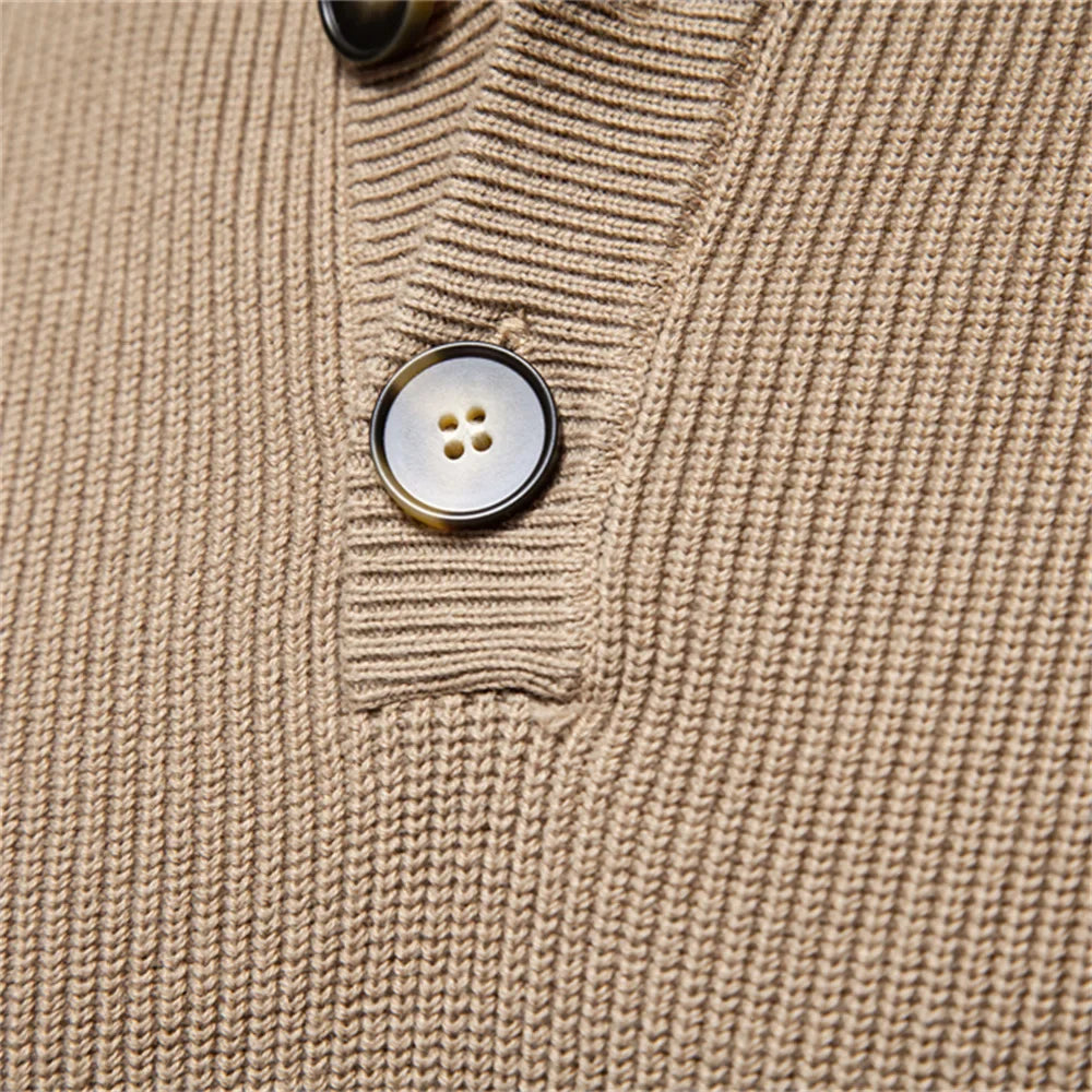 BelleYork | Men's Sweater with Button Design