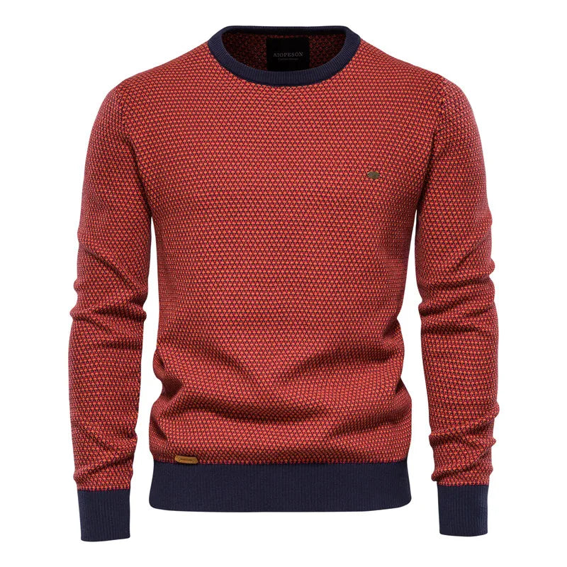 BelleYork | Men's Sweater with Checkered Pattern