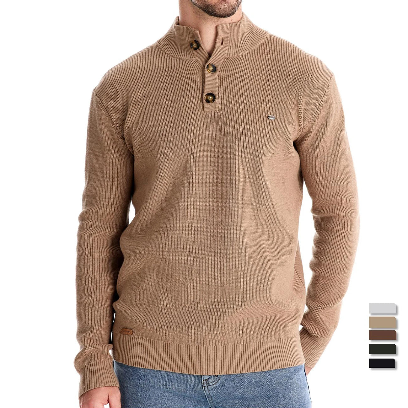 BelleYork | Men's Sweater with Button Design