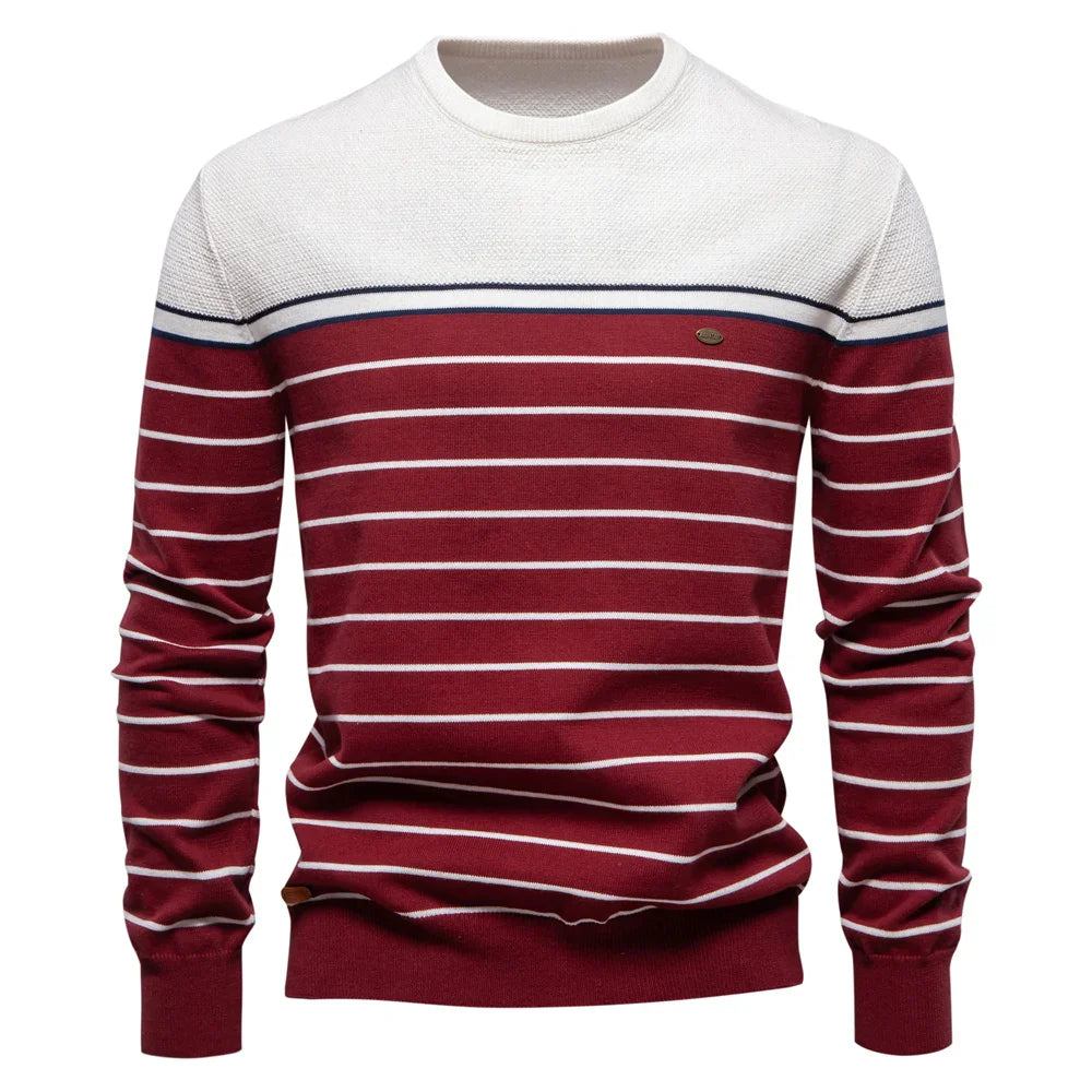 BelleYork | Men's Sweater with Striped Design