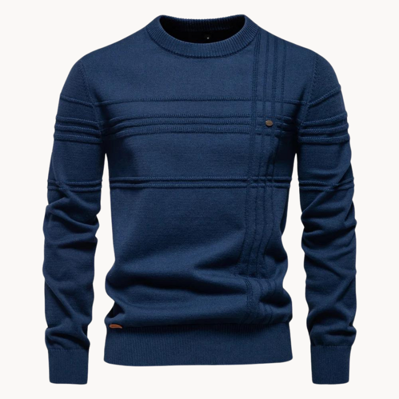 BelleYork | Men's Sweater with Checkered Design