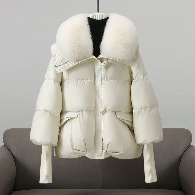 BelleYork | Luxe Puffer Jacket with Faux Fur Collar