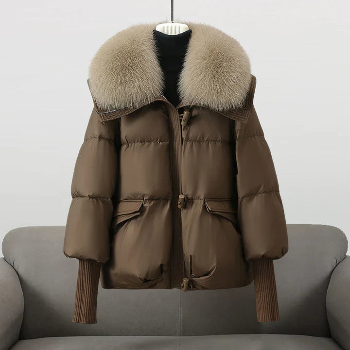 BelleYork | Luxe Puffer Jacket with Faux Fur Collar